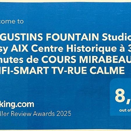 Augustins Fountain Studio Cosy Aix Centre Historique A 3 Minutes De Cours Mirabeau -Wifi-Smart Tv-Rue Calme Aix-en-Provence Eksteriør billede