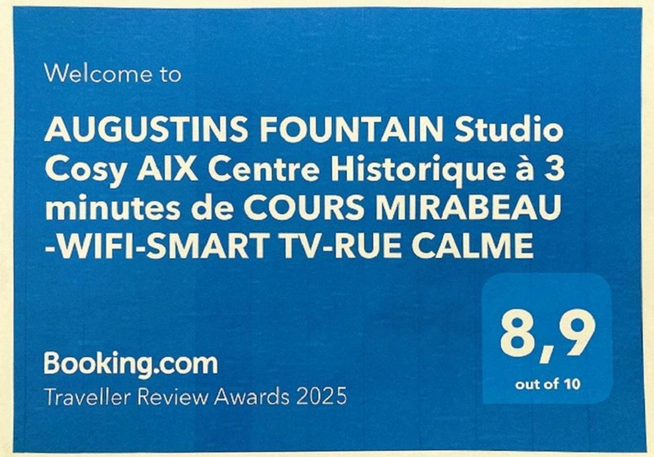 Augustins Fountain Studio Cosy Aix Centre Historique A 3 Minutes De Cours Mirabeau -Wifi-Smart Tv-Rue Calme Aix-en-Provence Eksteriør billede